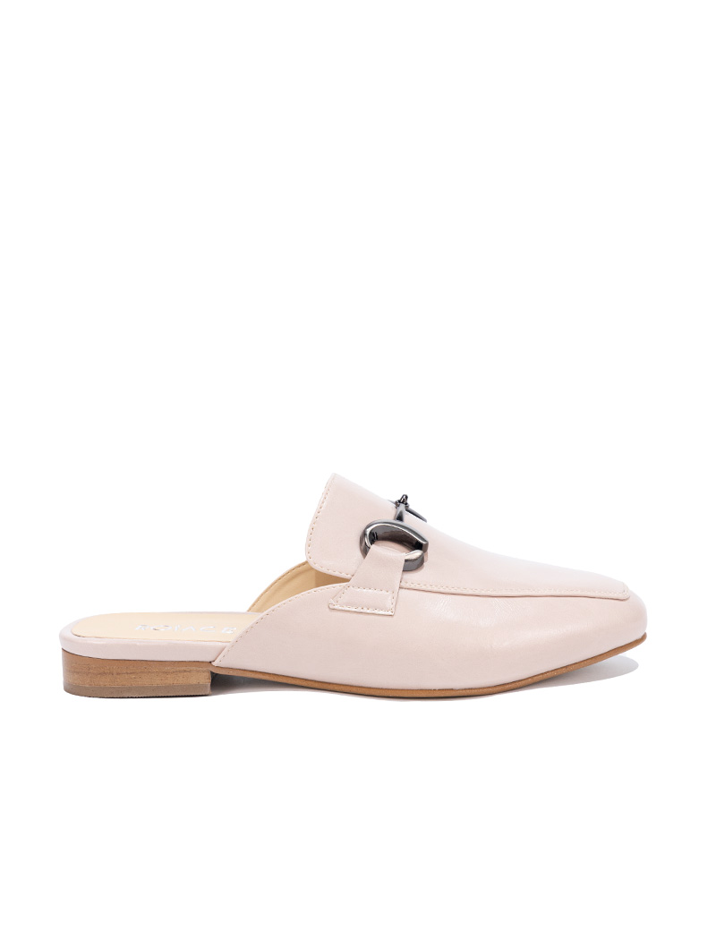 Mules plates avec chaîne